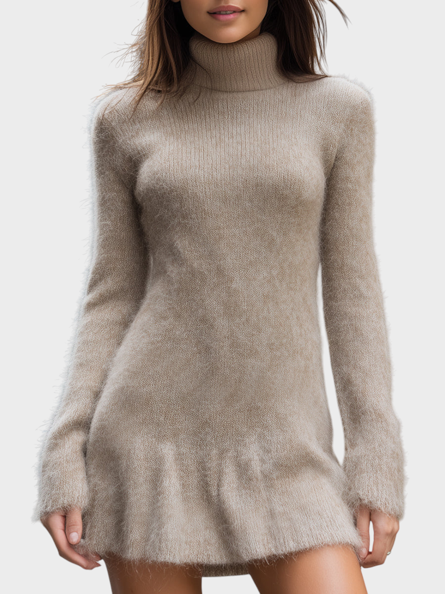 Adeline | Fantastic Knitted Mini Dress with Flip Flops