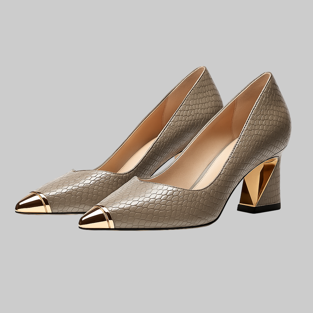 Amanda heels with gold tip