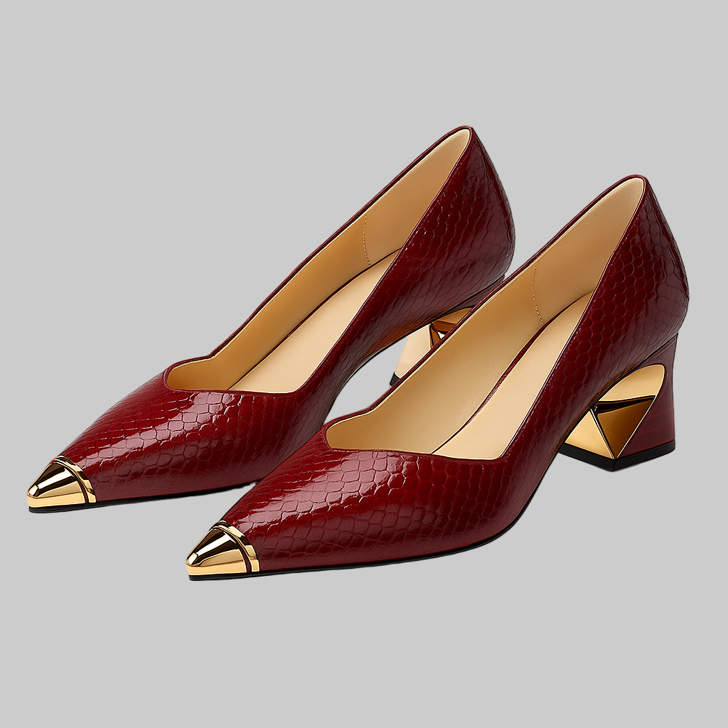 Amanda heels with gold tip