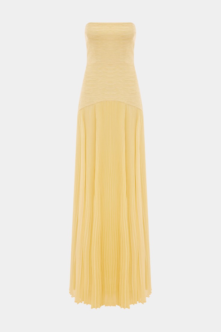 Deia Mesh Maxi Dress with Bell Sleeves