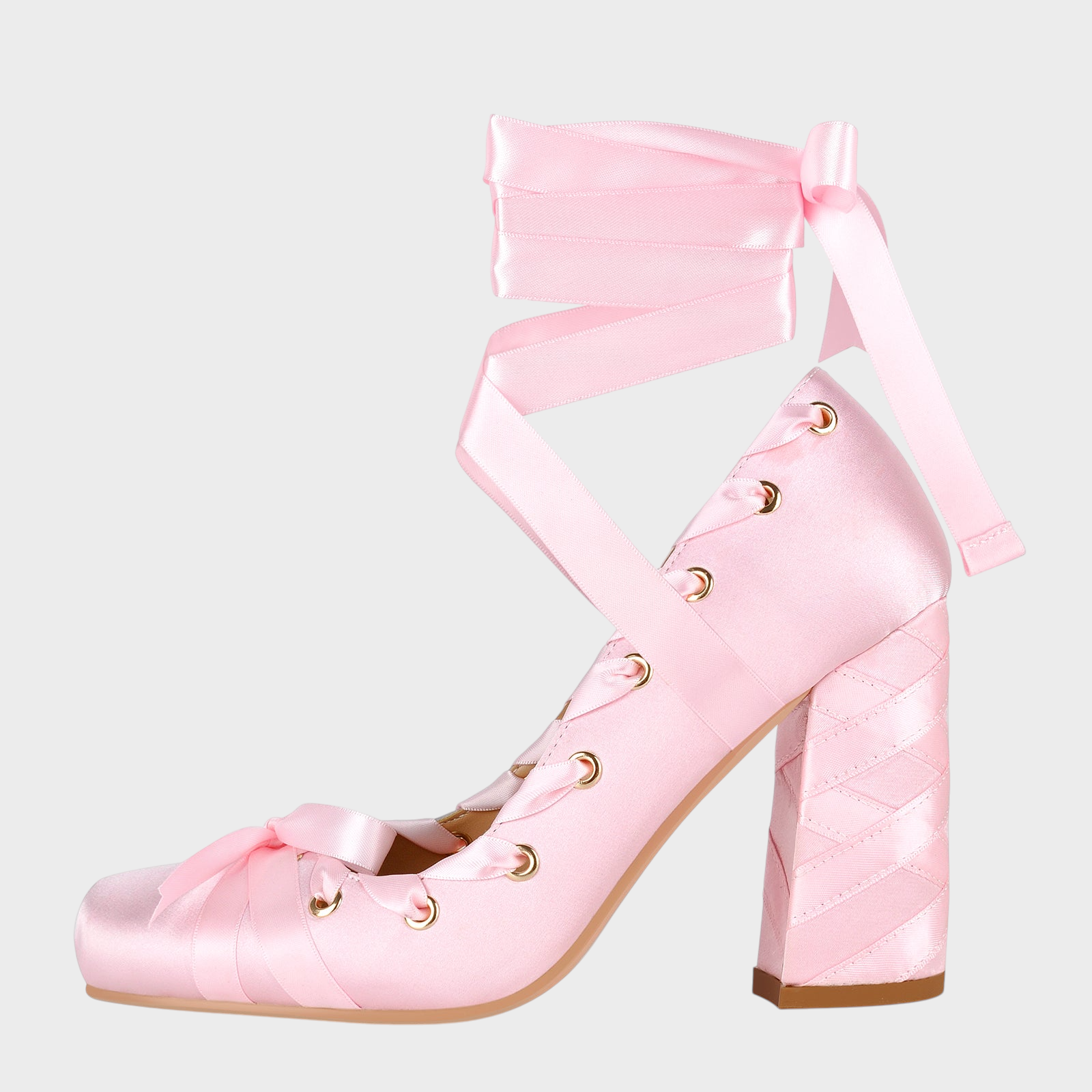 Gracelynn | Ballerina with Satin Flower and Square Toe