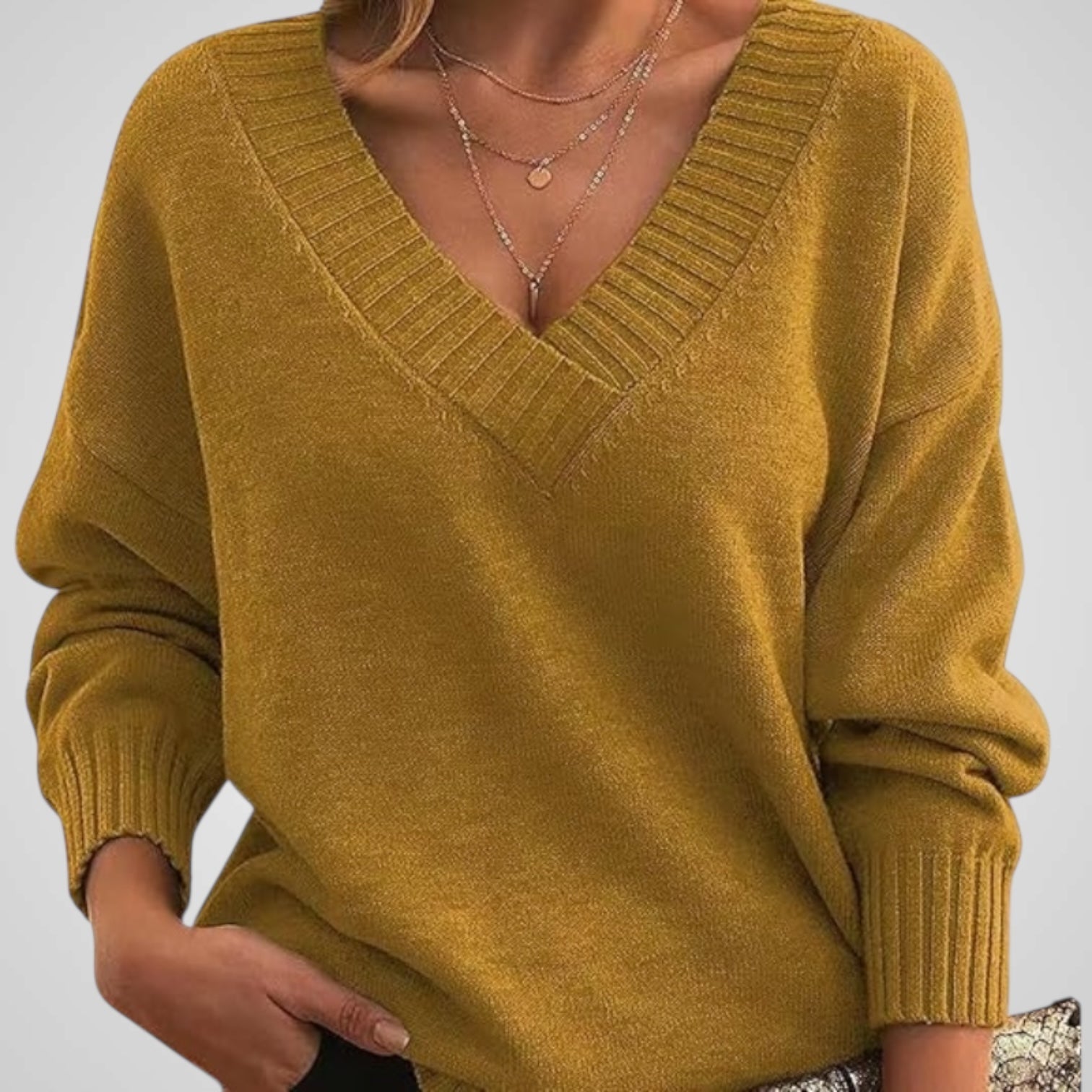 Annie | Chic V-Neck Cashmere Sweater