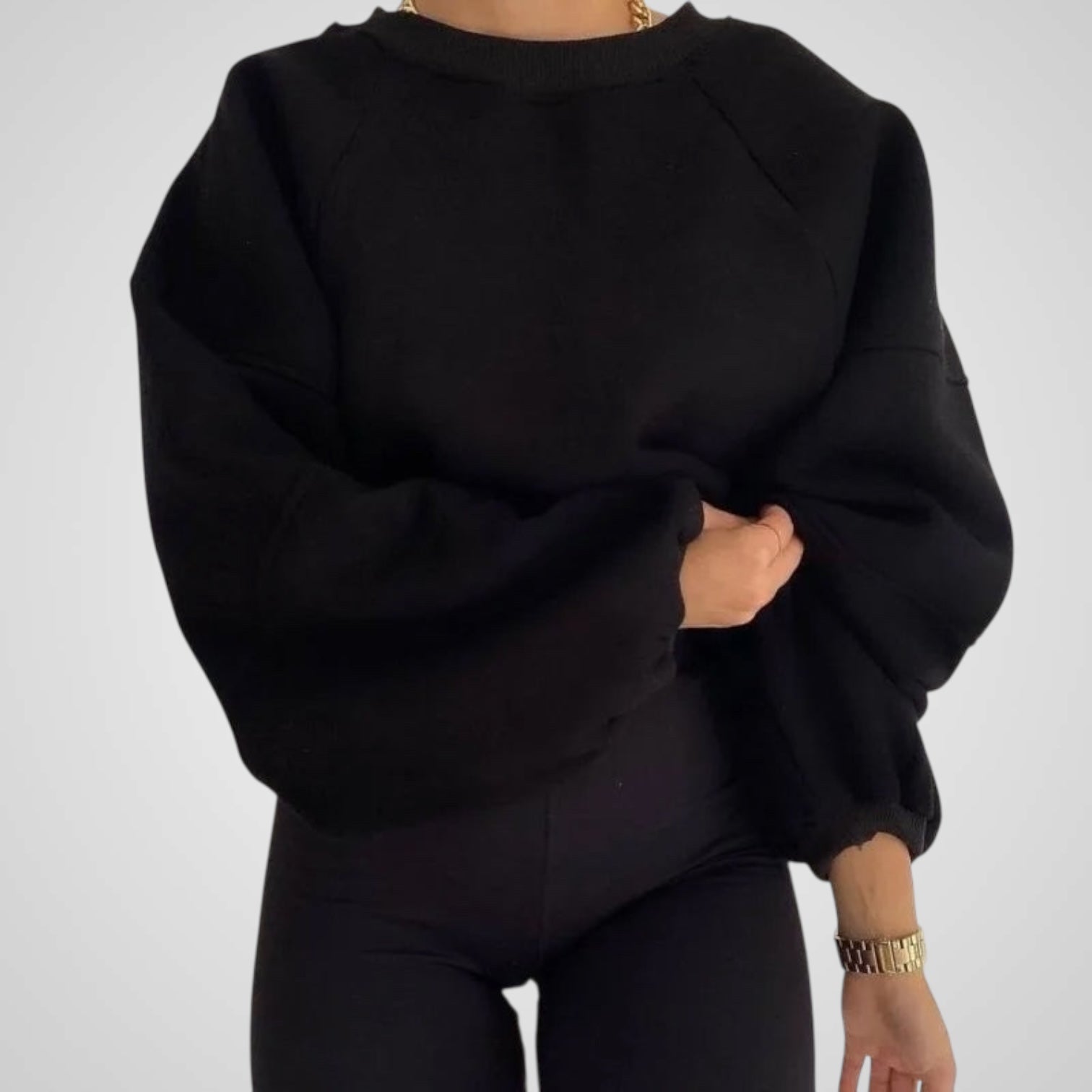 Carol | Women's Wide Round Neck Long Sleeve Sweater