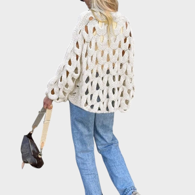 Sophie Grace - Elegant open-knit sweater