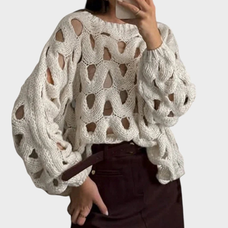 Sophie Grace - Elegant open-knit sweater