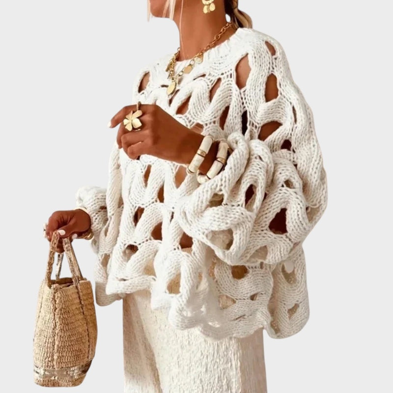Sophie Grace - Elegant open-knit sweater