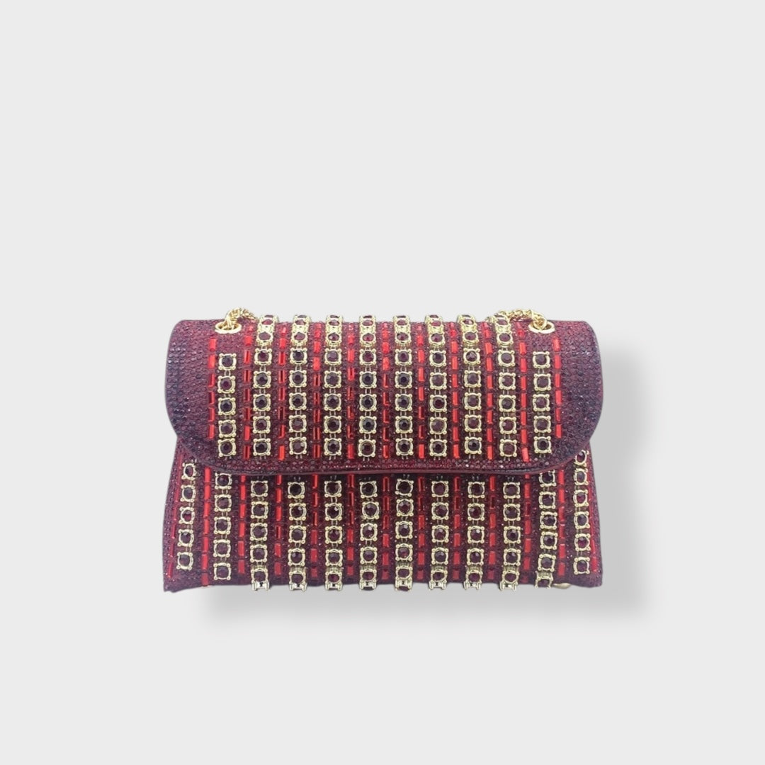 Stellina | Elegant shoulder bag with chain and colored diamonds