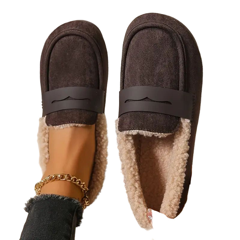 Aria comfortable fur-lined loafers