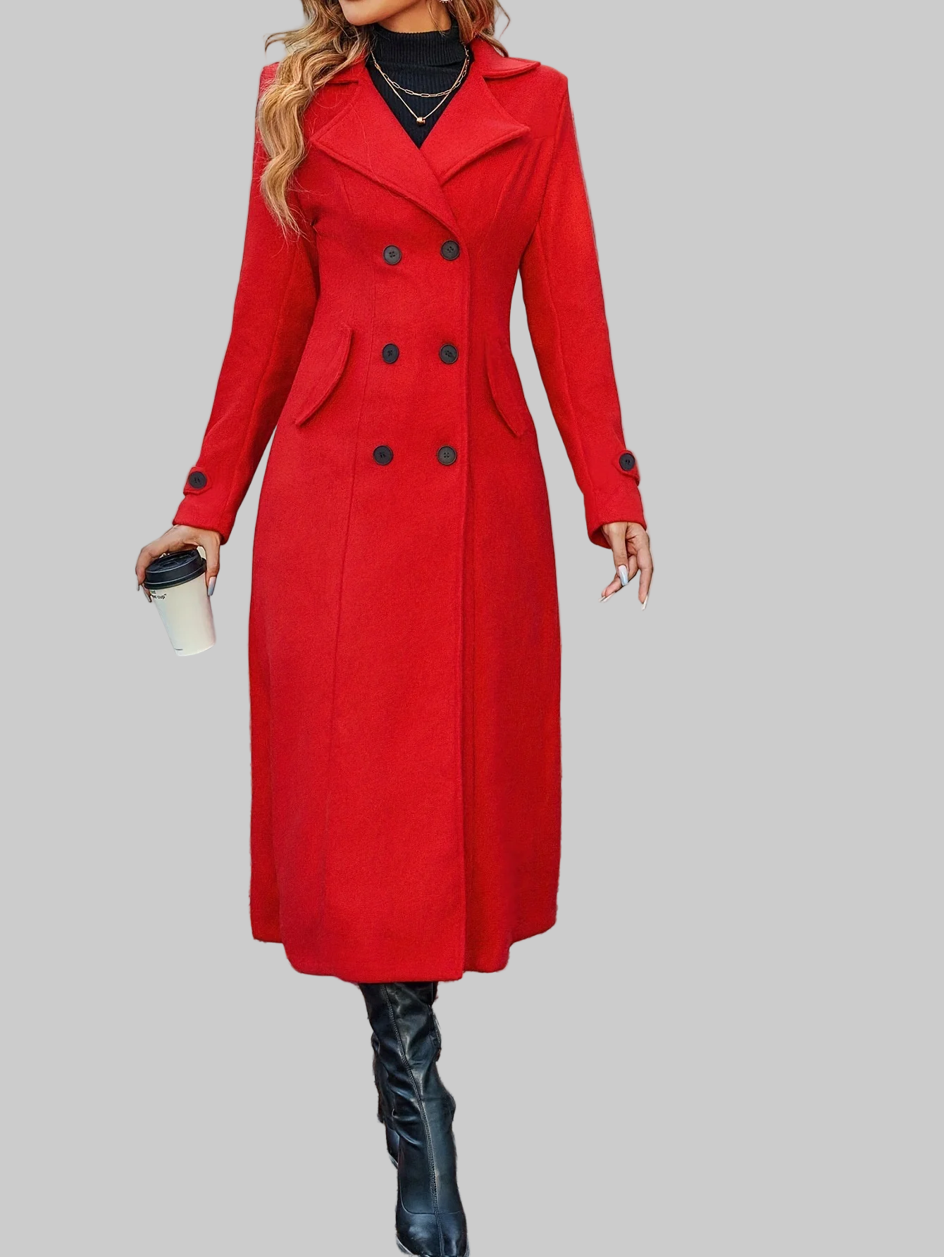 Mila double-breasted wool coat