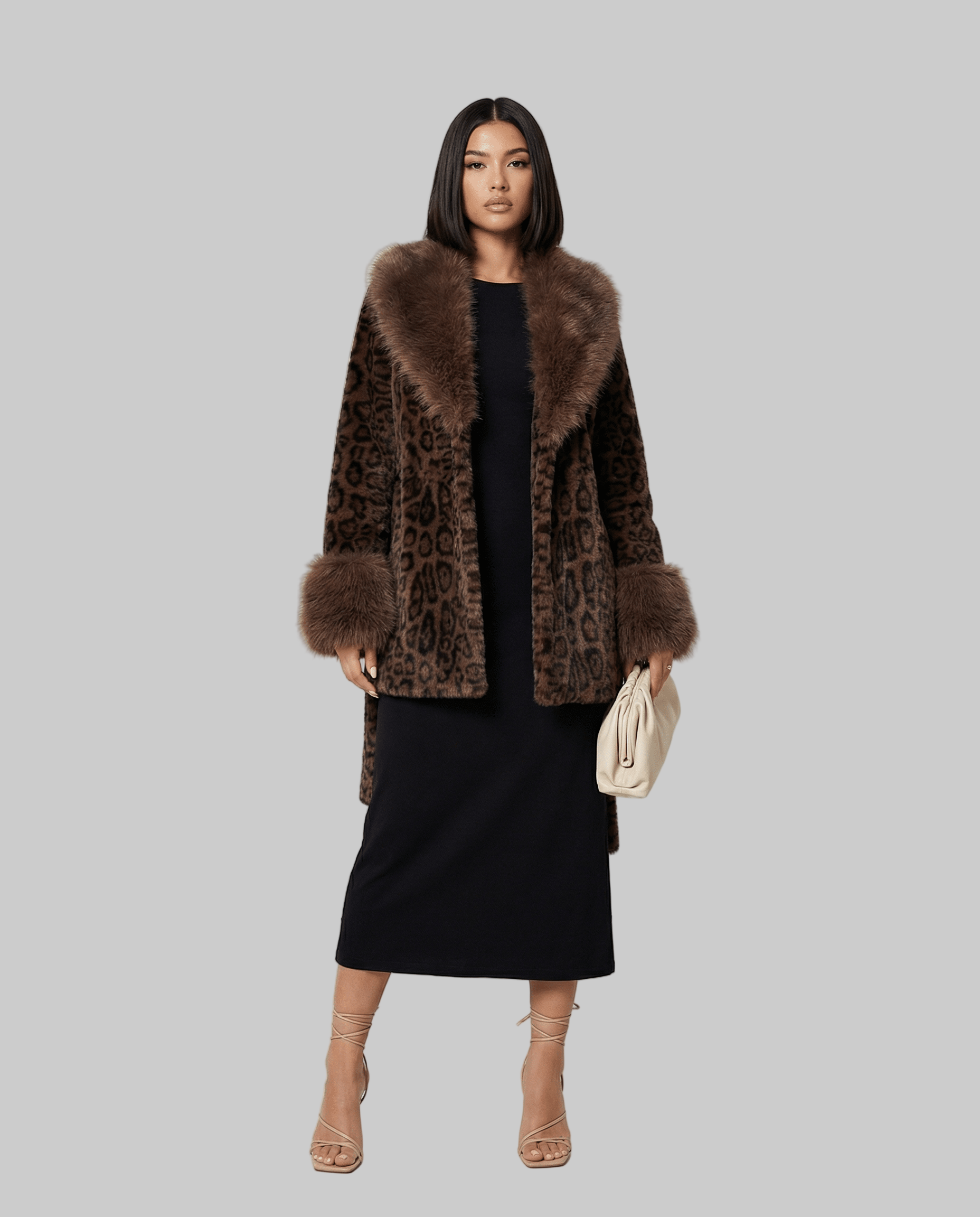 Marbella | Faux Fur Coat with Belt
