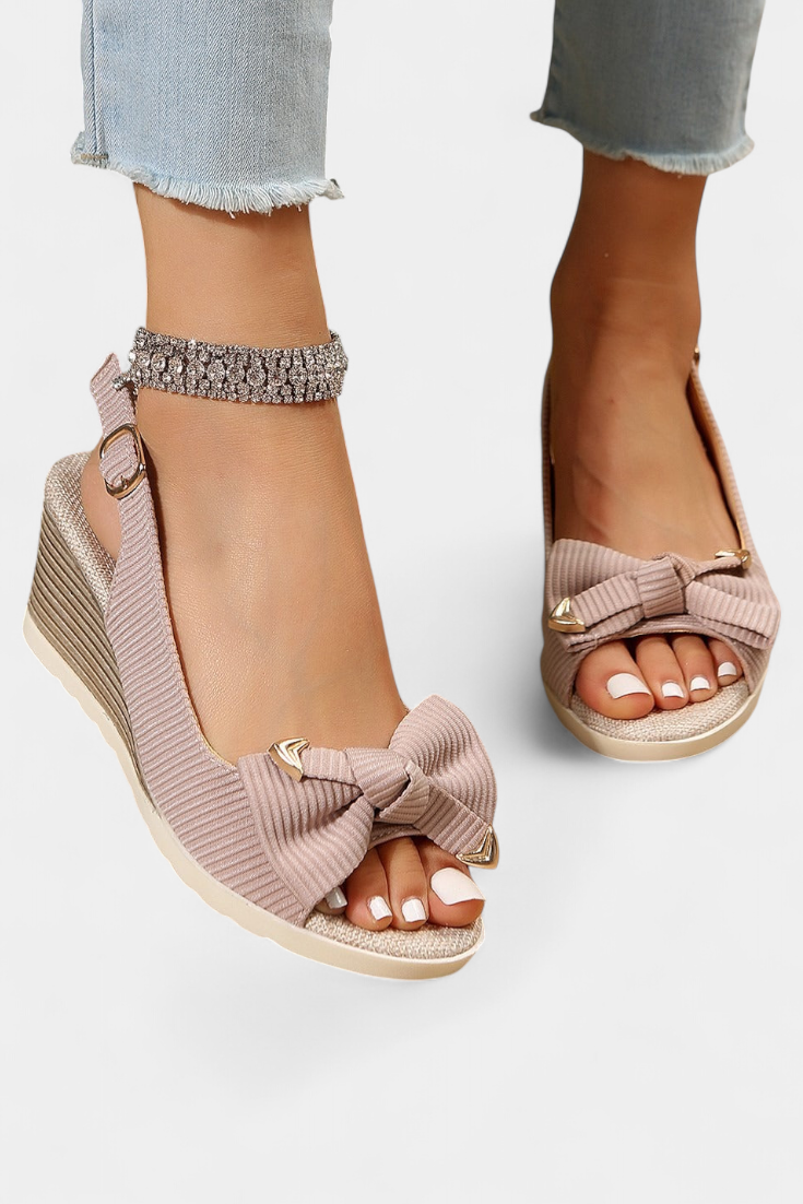 Beatriz Platform sandals with bow and adjustable strap