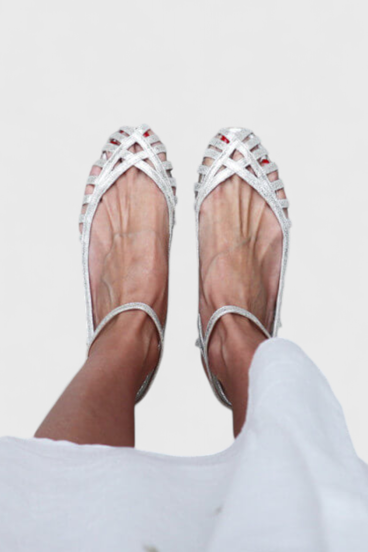 Sofica Sandals with ankle strap silver