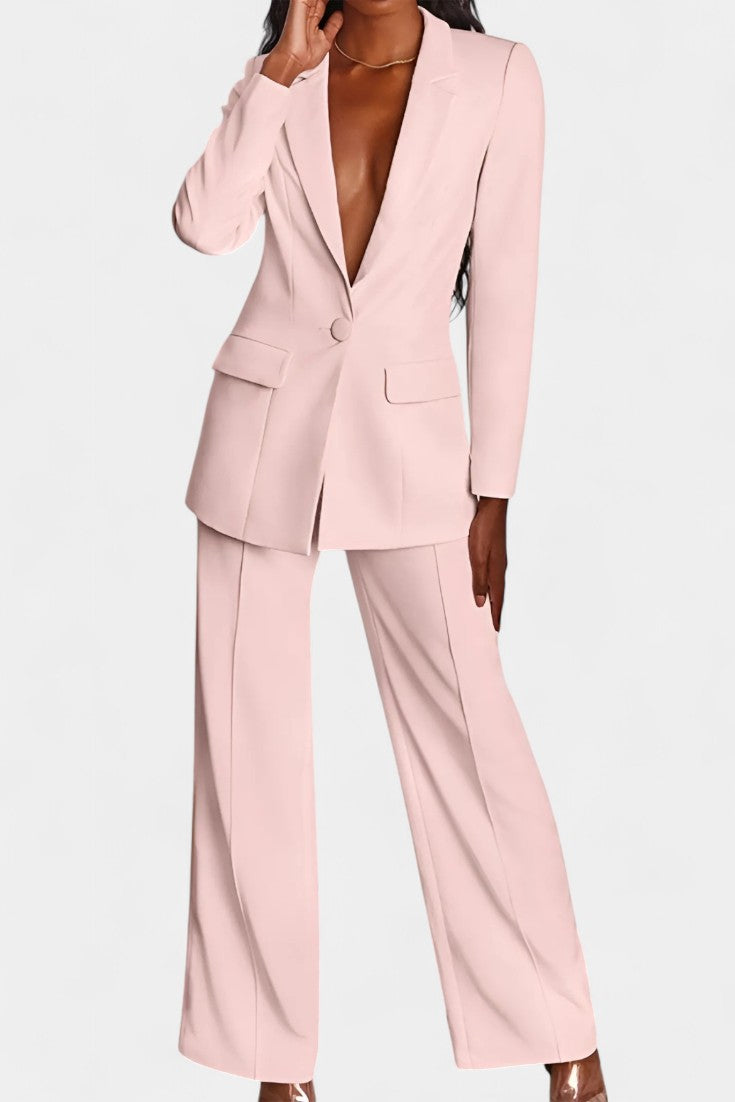 Marnie Tailored Jacket and Wide Leg Pants Set