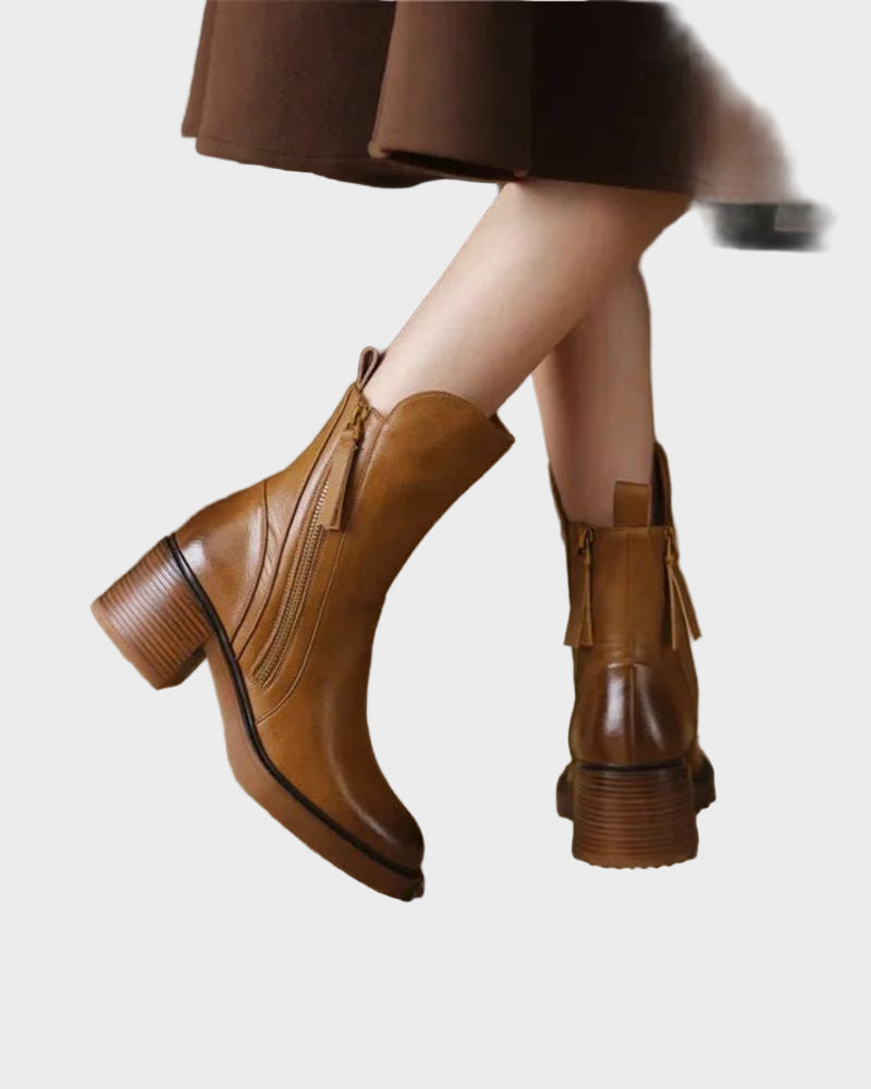 Valorine | Black leather boots