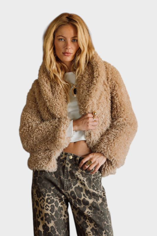 Suki | Camel Fur Jacket