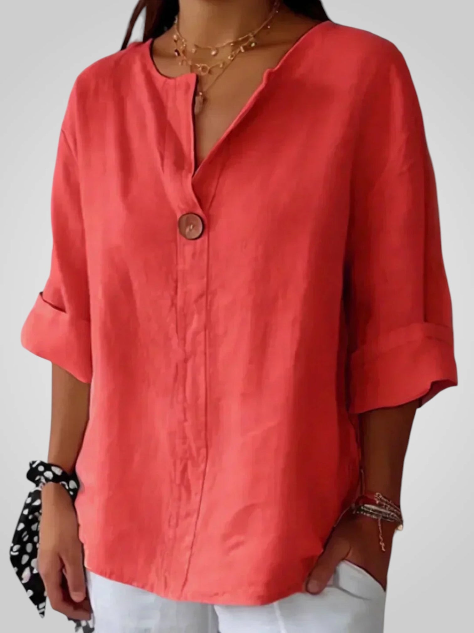 Sabrine | Comfortable V-neck Blouse