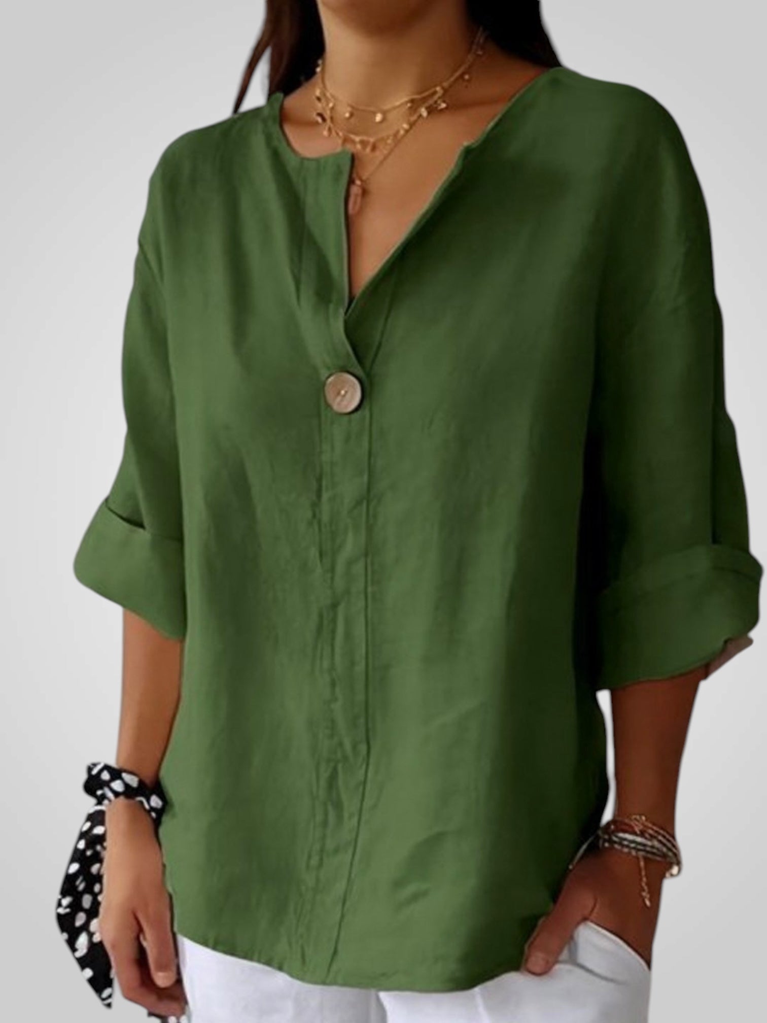 Sabrine | Comfortable V-neck Blouse