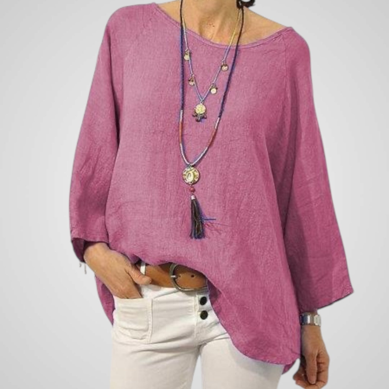 Anna | Women's Blouse – Cotton and Linen Blend & Comfortable Fit