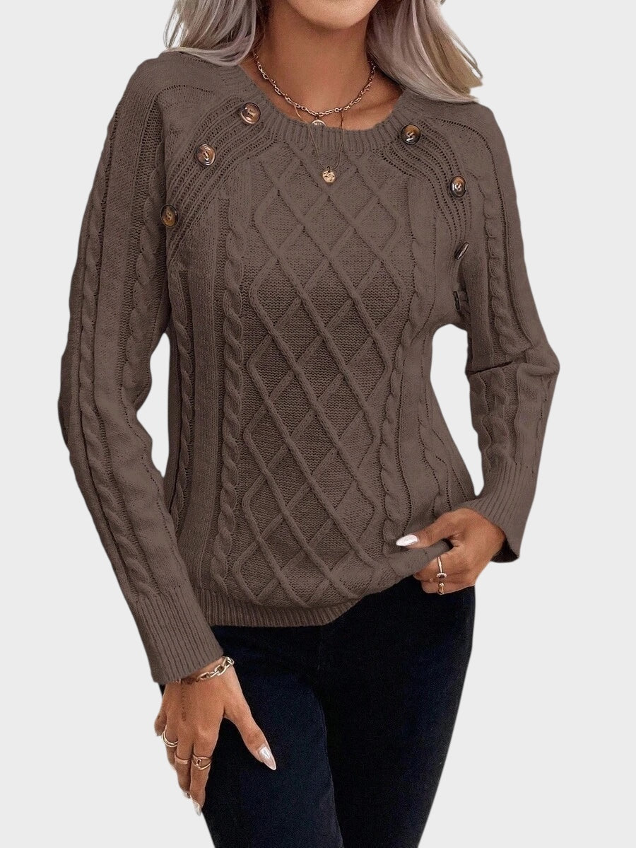 Clara – Knitted Sweater with Buttons