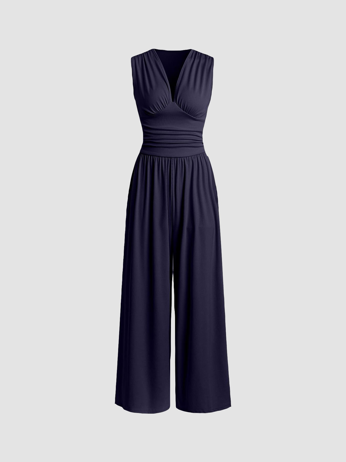 CHARITY – Elegant sleeveless jumpsuit with wide pants