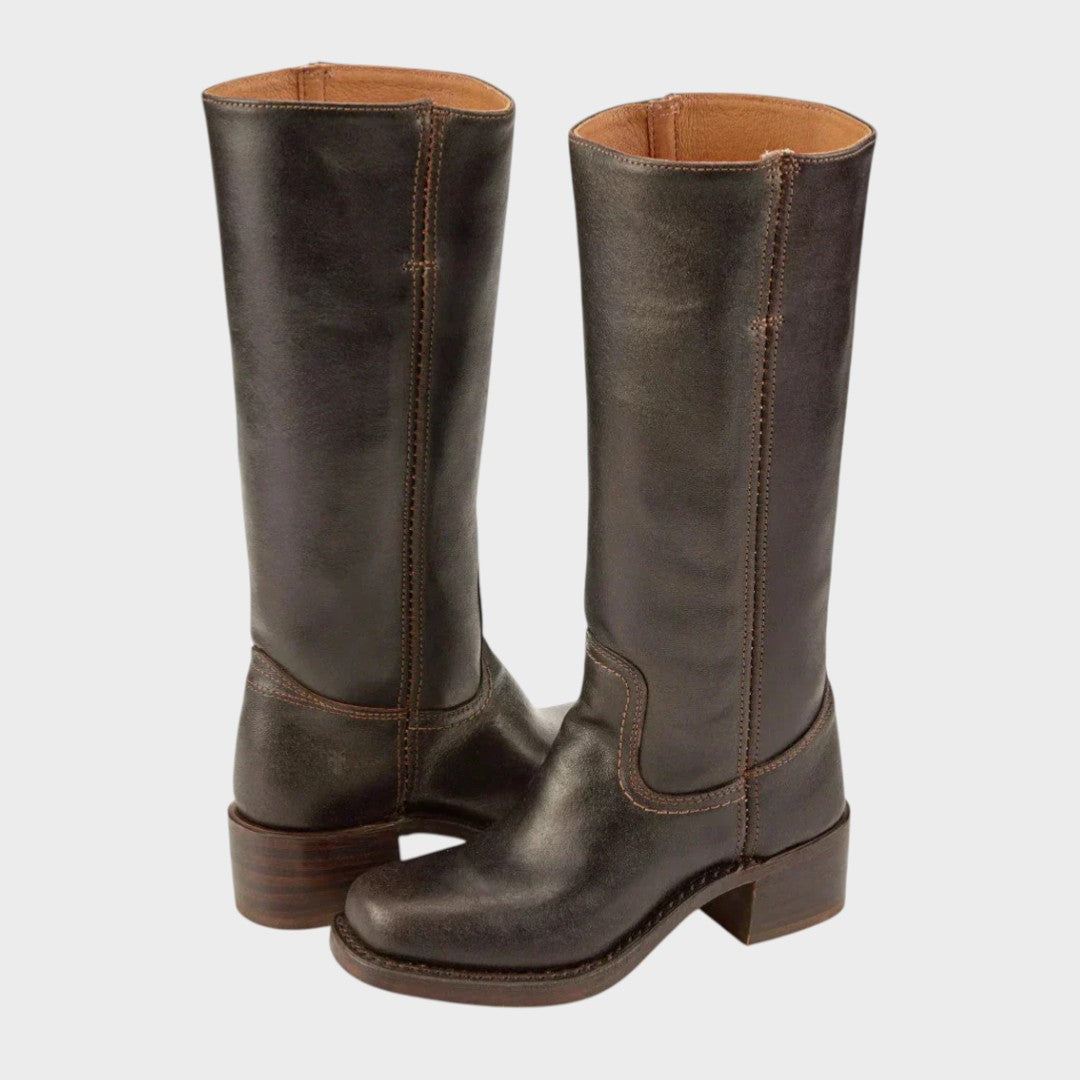 Classic High-Heeled Riding Boots