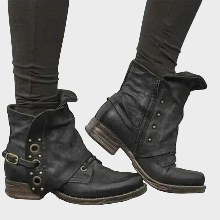 Persephone™ | Bold Black Ankle Boots for Women