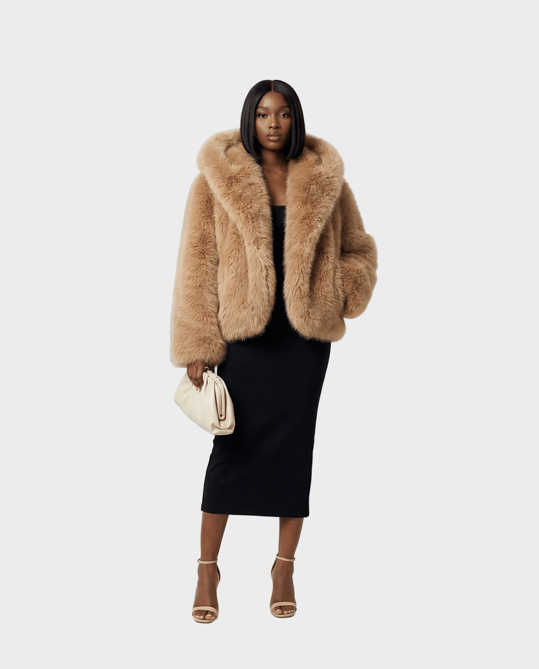 Ravena | Faux Fur Hooded Jacket