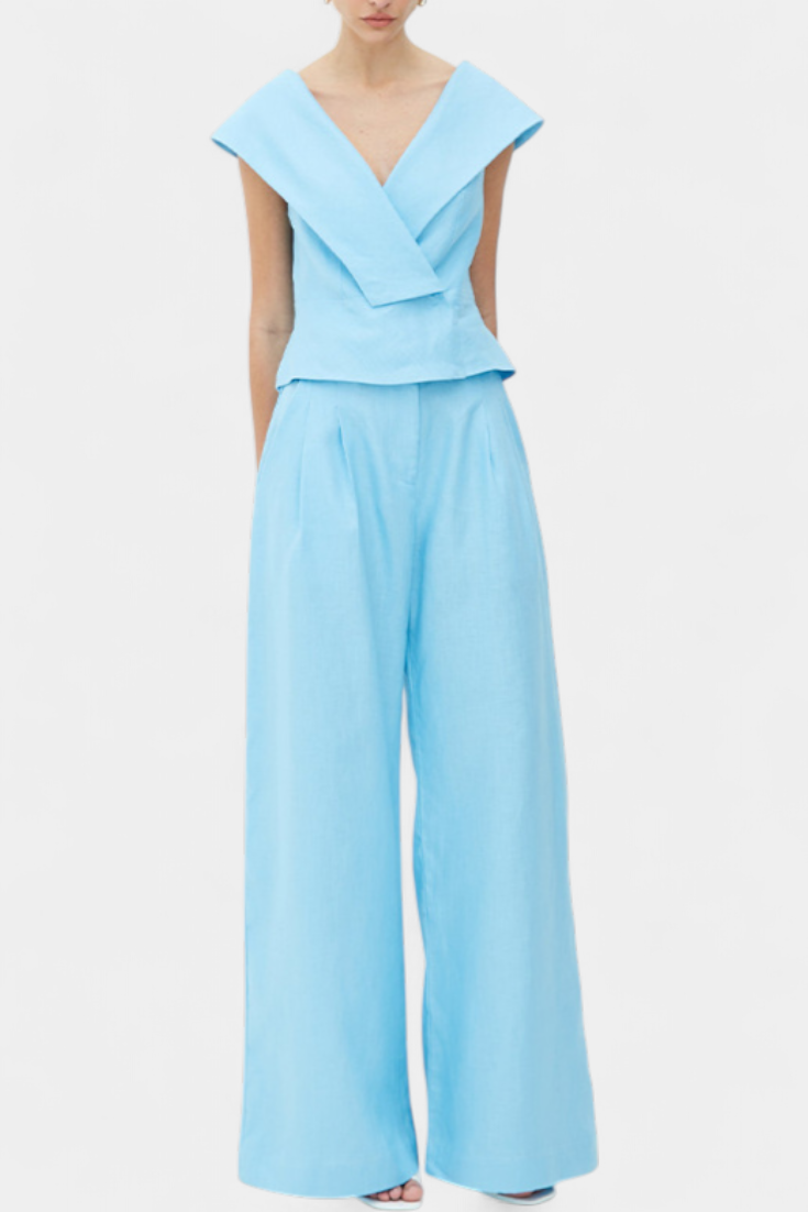 Hayden | Asymmetric Top and Palazzo Pants Set